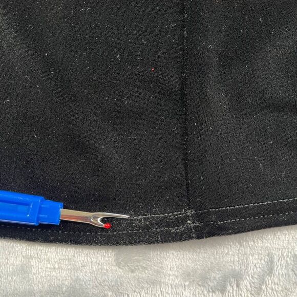 Vintage Tadashi Dress PM Black Velvet Velour Open Back Maxi Whimsigoth - Picture 10 of 16